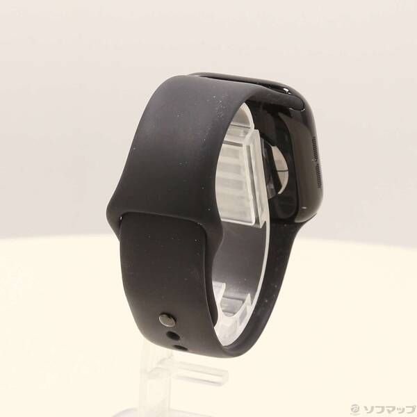 ジェットブラックアルミニウムケース ブラックスポーツバンド