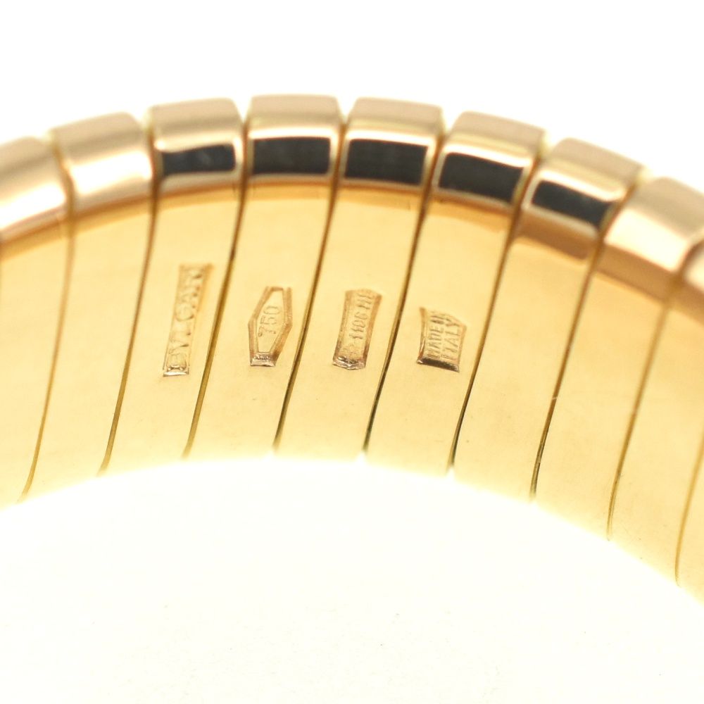 ブルガリ BVLGARI トゥボガス オニキス リング サイズ58 JP18 K18YG オニキス メンズ き S 139697