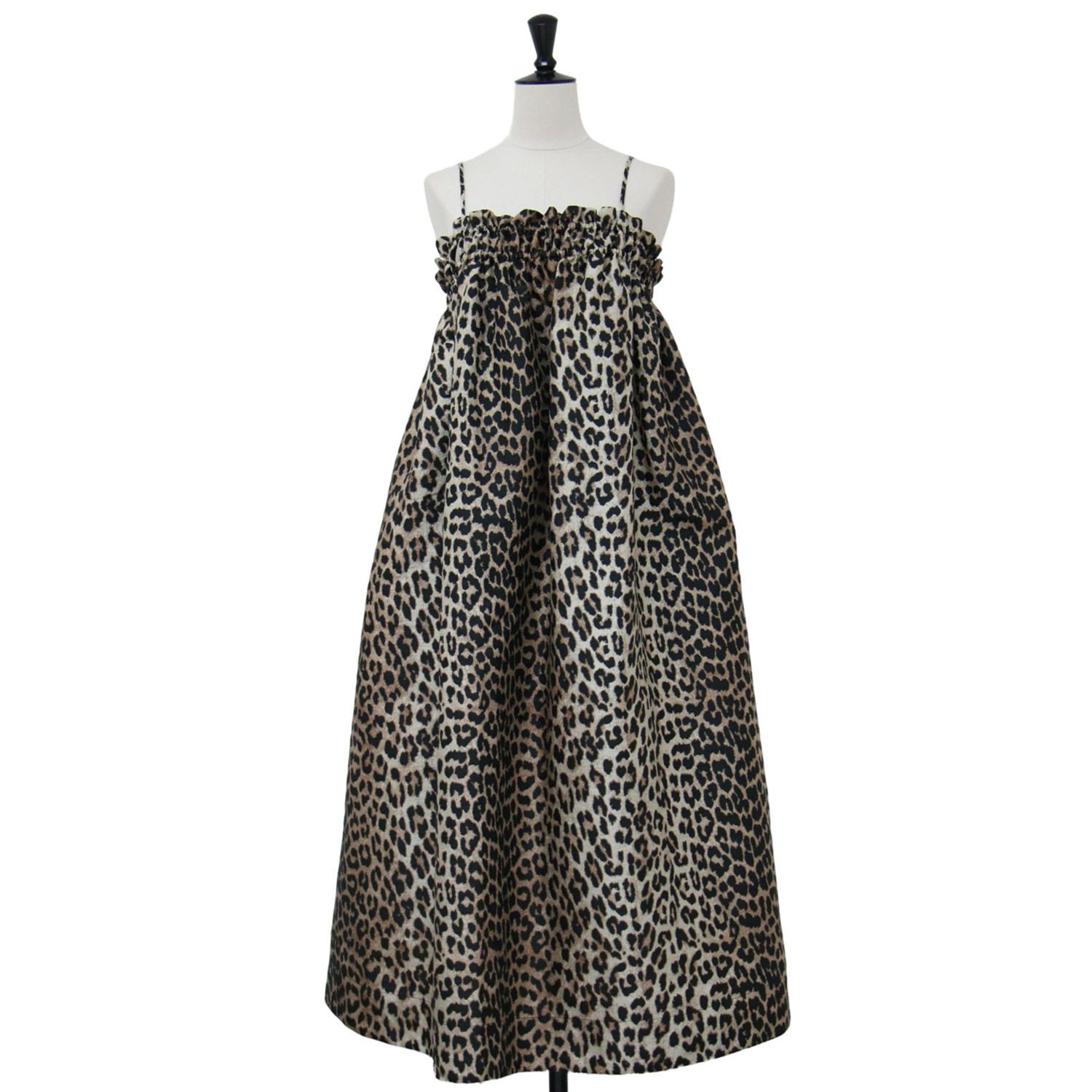 美品 GANNI ガニー ワンピース ベージュ系 サイズ:34(XS) レオパード柄  