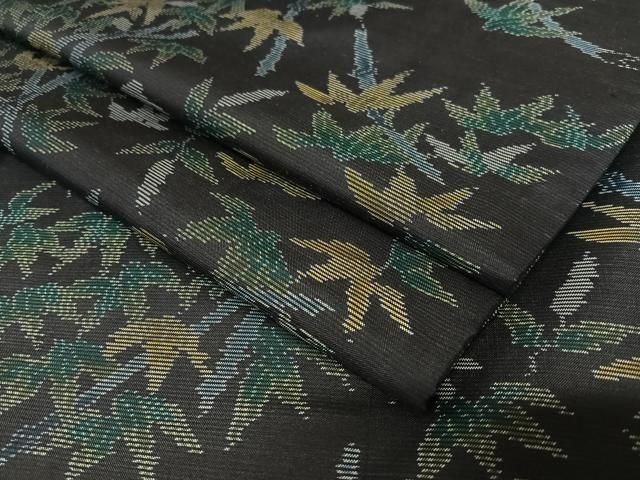 平和屋着物○本場大島紬 笹竹文 黒地 正絹 逸品 AAAU8343zg - メルカリ