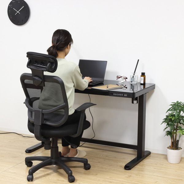 電動昇降デスク メモリー機能付 ブラック 組立式 代引不可 WWW_KANDAIZUMI_COM