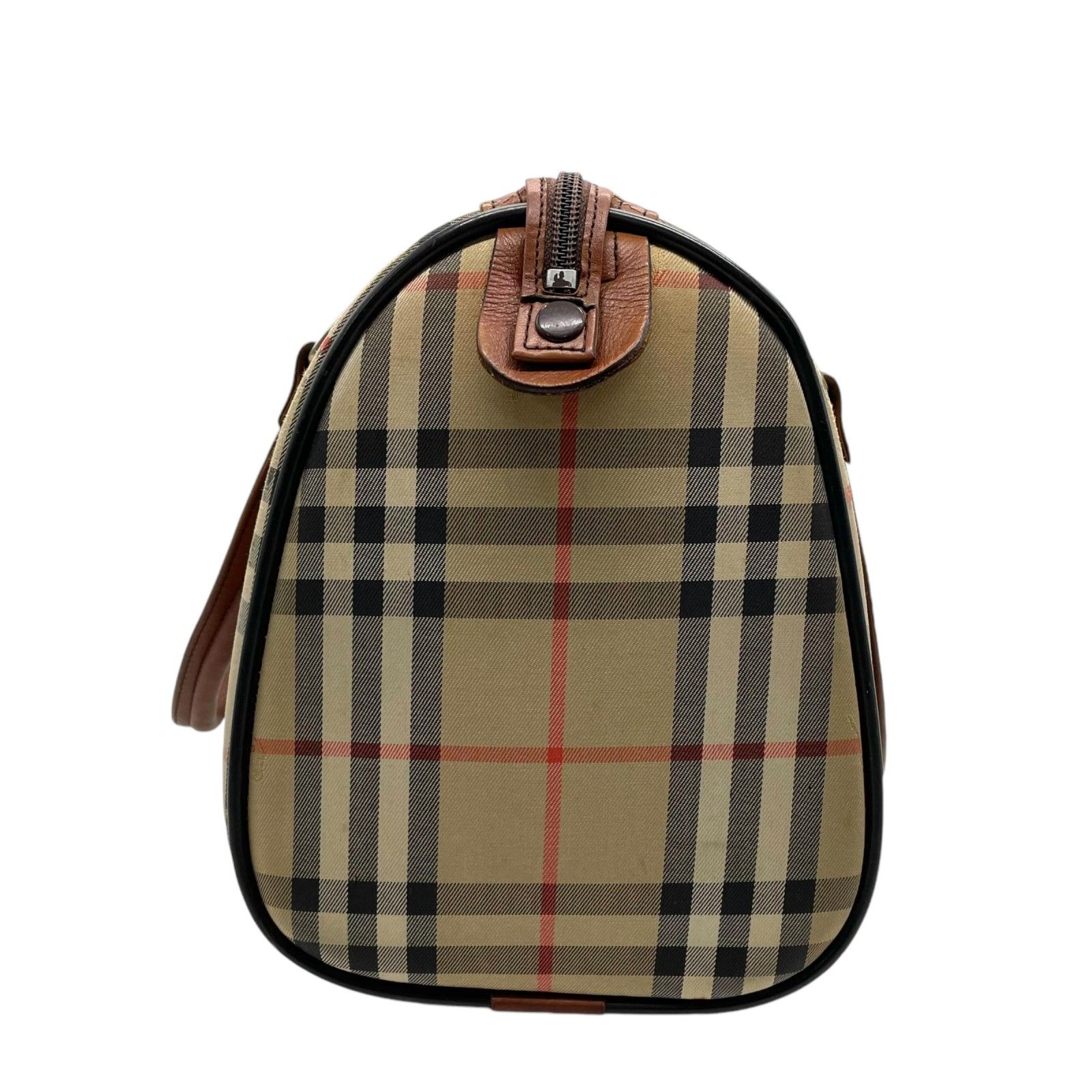 【美品】Burberrys 総柄 ホースロゴ キャンバス ミニボストン 美品】Burberrys 総柄 ホースロゴ キャンバス ミニボストン