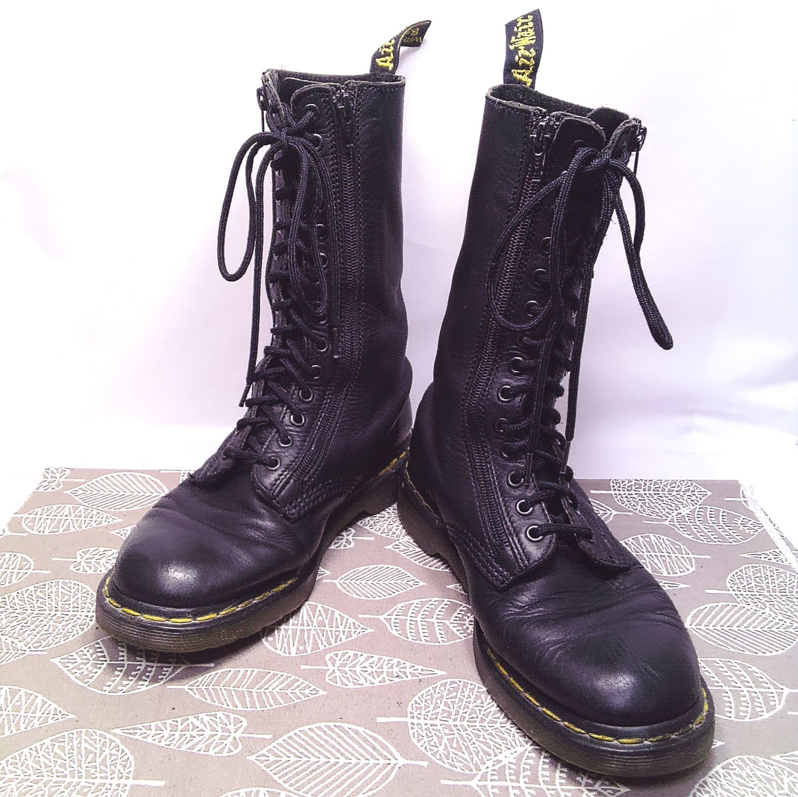 美品】ドクターマーチン ブーツ 14ホール ブラック ダブルジップ