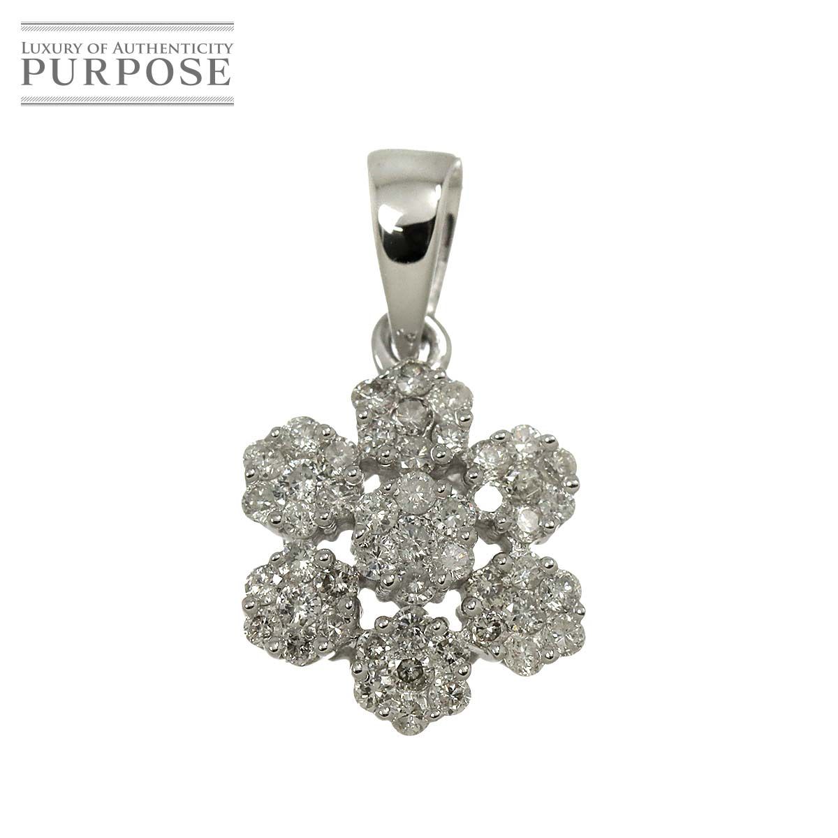 ダイヤ 0.52ct ペンダント トップ K18 WG ホワイトゴールド 750 Diamond Pendant 90297445