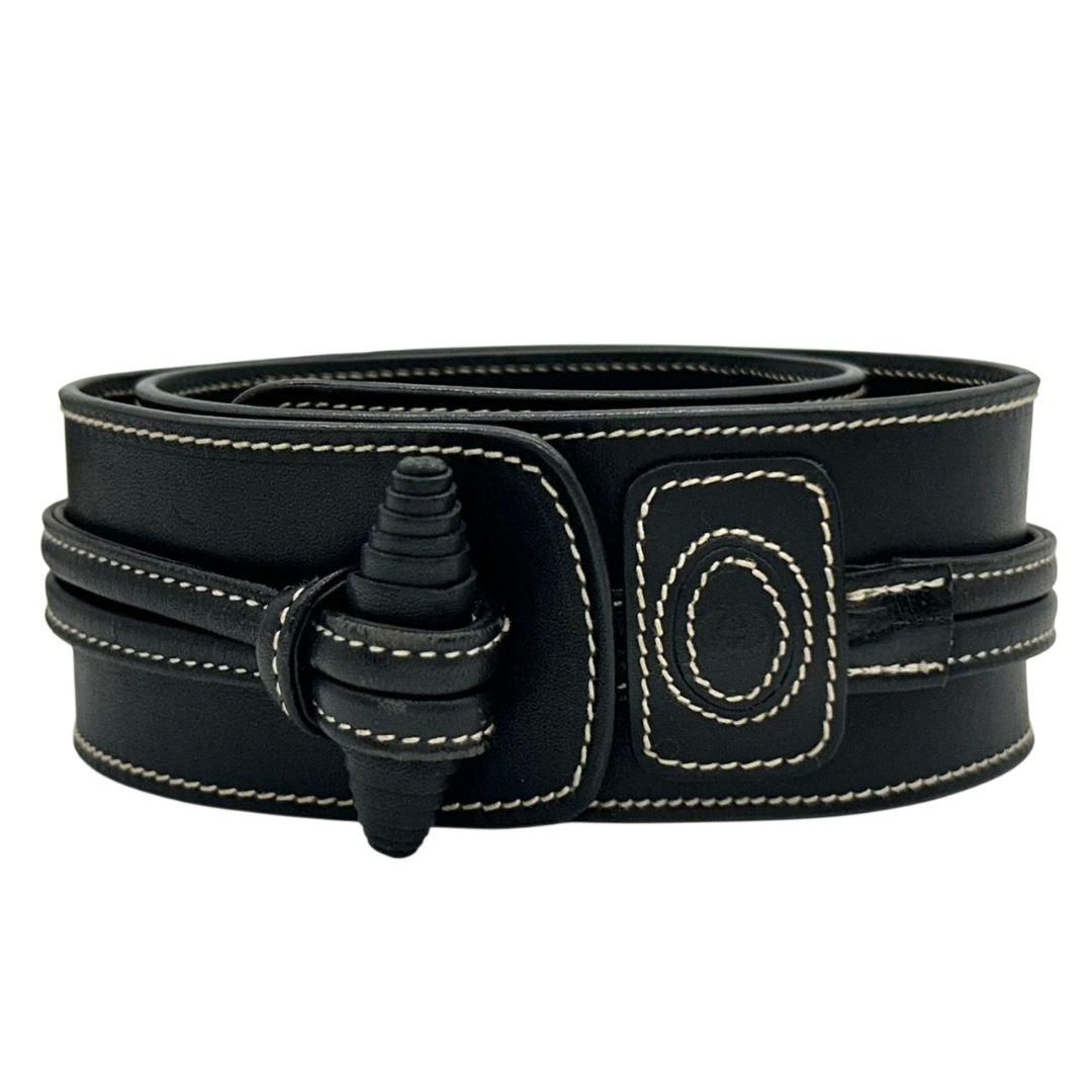 グッチ ベルト 黒 ブラック ステッチ クレストロゴ PX-3 レザー 本革 ブランド メンズ 037-21-0028 GUCCI