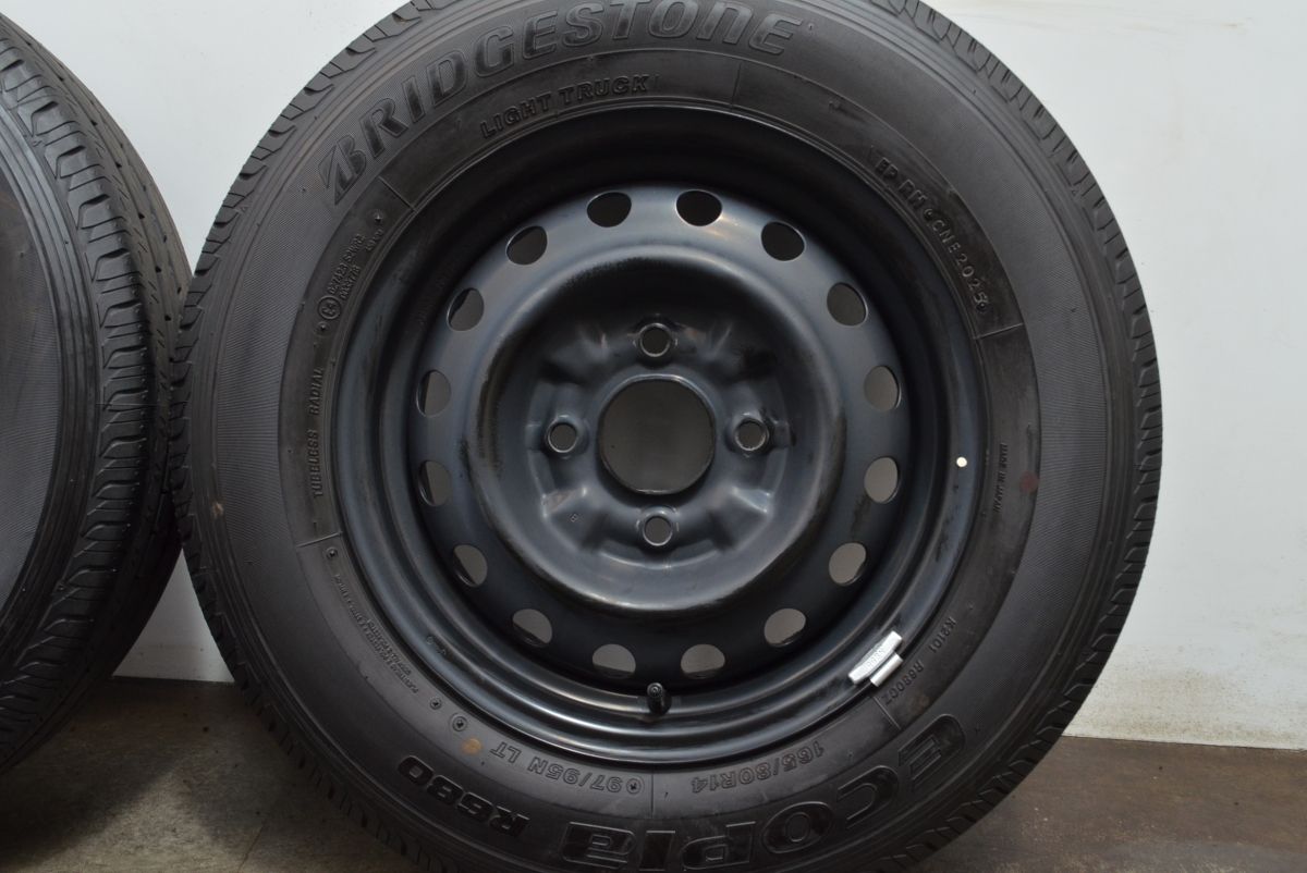 製 新車外し ニッサン NV200 バネット 純正 14in 5J 45 PCD100 ブリヂストン エコピアR680 165 80R14 97 95N LT バリ溝 FFCRYSTALESIA_COM