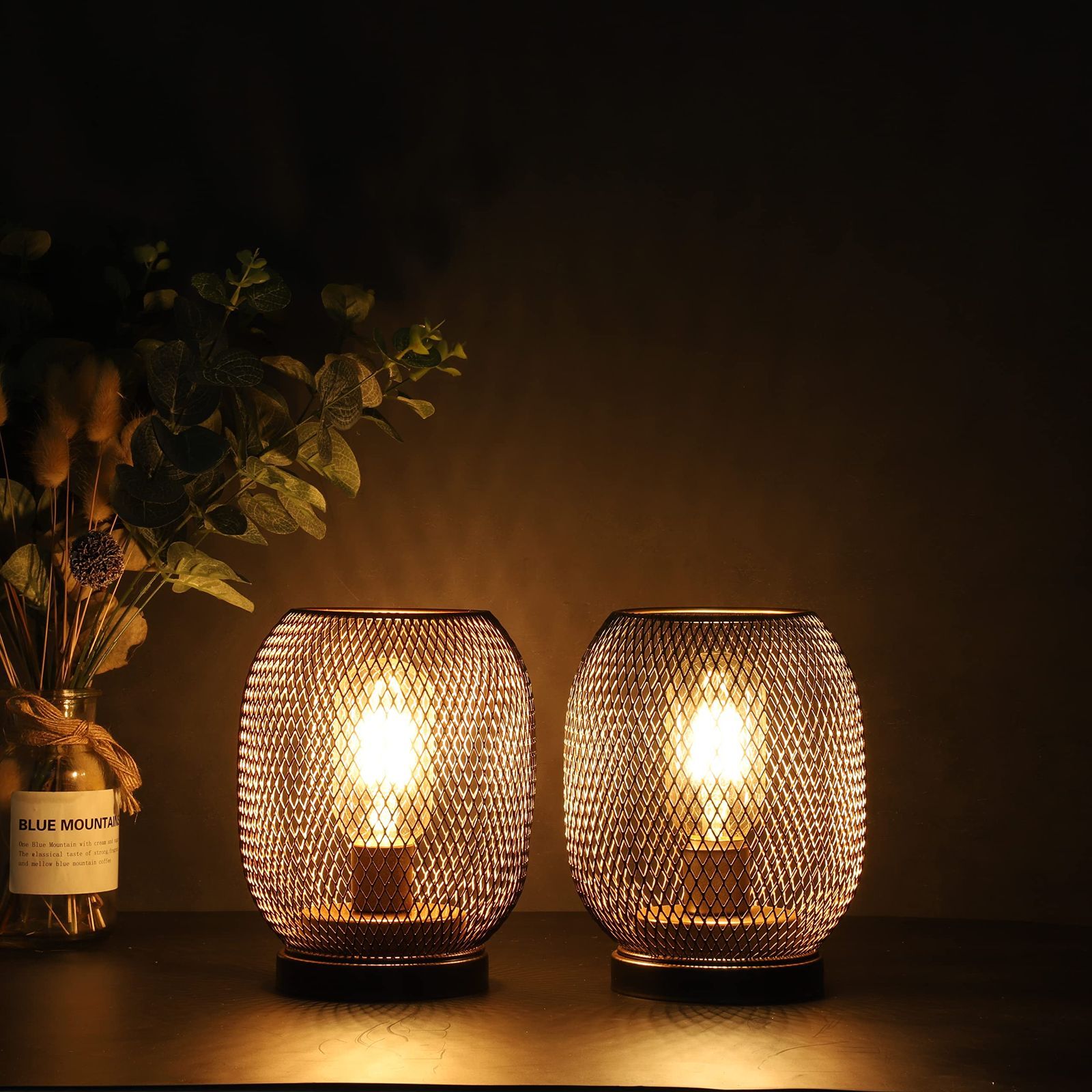 数量限定】金属製ケージ LEDランタン 高さ17cm 電池式 コードレス 間接 