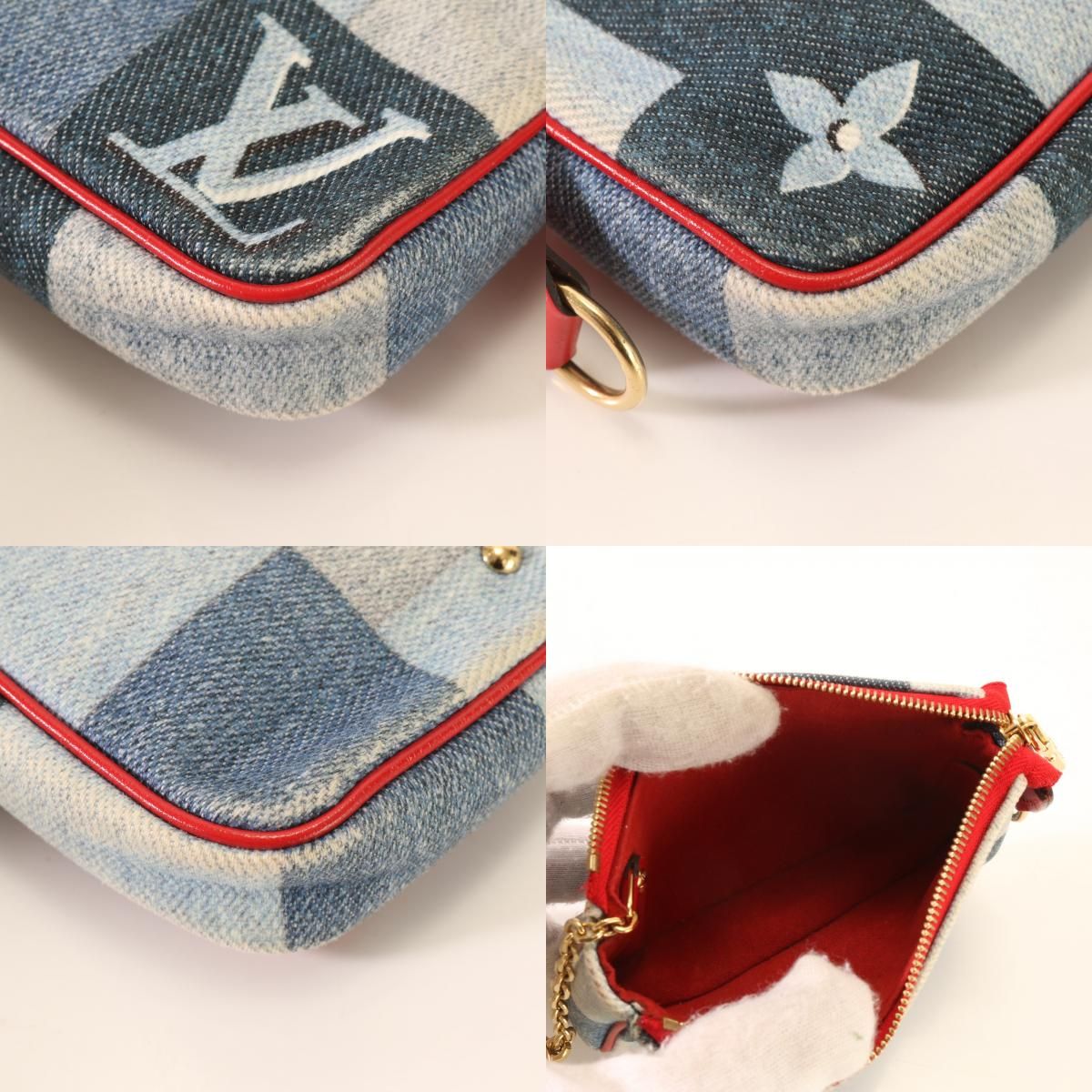 美品 ルイヴィトン モノグラム デニム マイクロ ポシェット