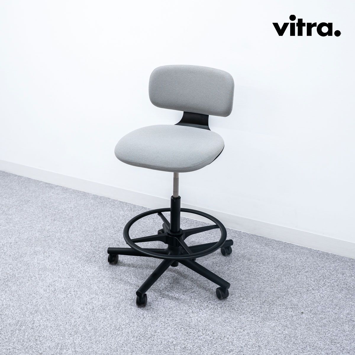 Vitra ヴィトラ Rookie High ルーキーハイ オフィス チェア キャスター ファブリック グレー コンスタンティン グルチッチ 定価14万 2
