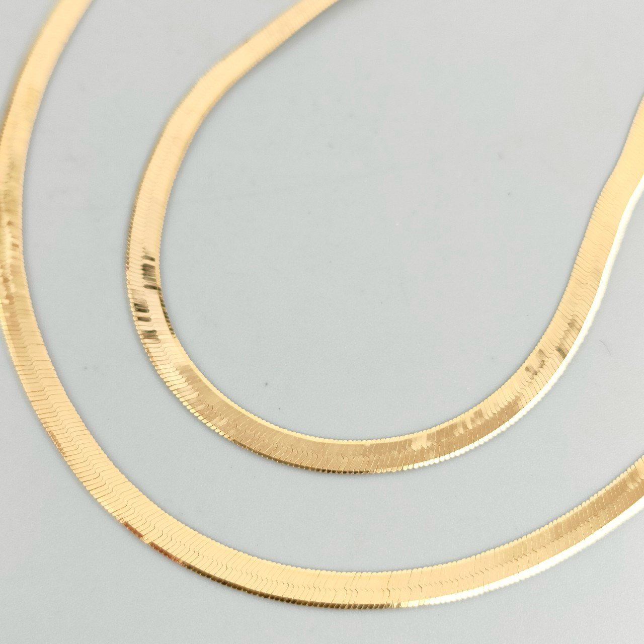 18金 K18 イタリー スネークチェーンネックレス レディース 4.35g 42㎝ C70