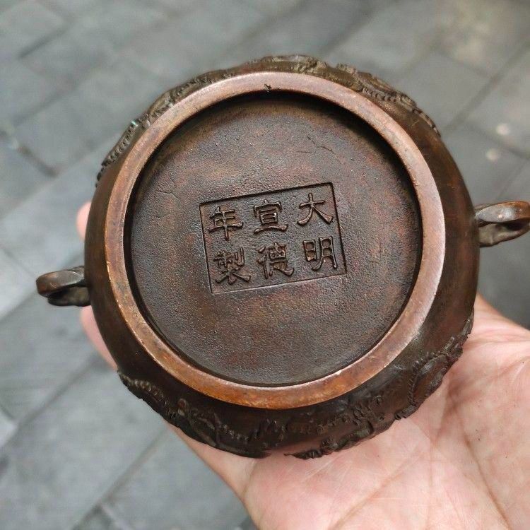 銅 細工 十二支香炉 茶道香炉 挿し香炉 仏堂香炉 装飾品 工芸品 置物