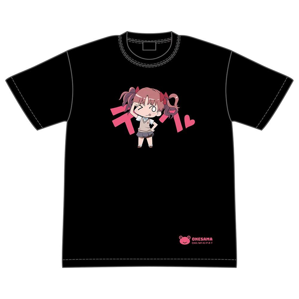 とある科学の超電磁砲T てへぺろ黒子Tシャツ L