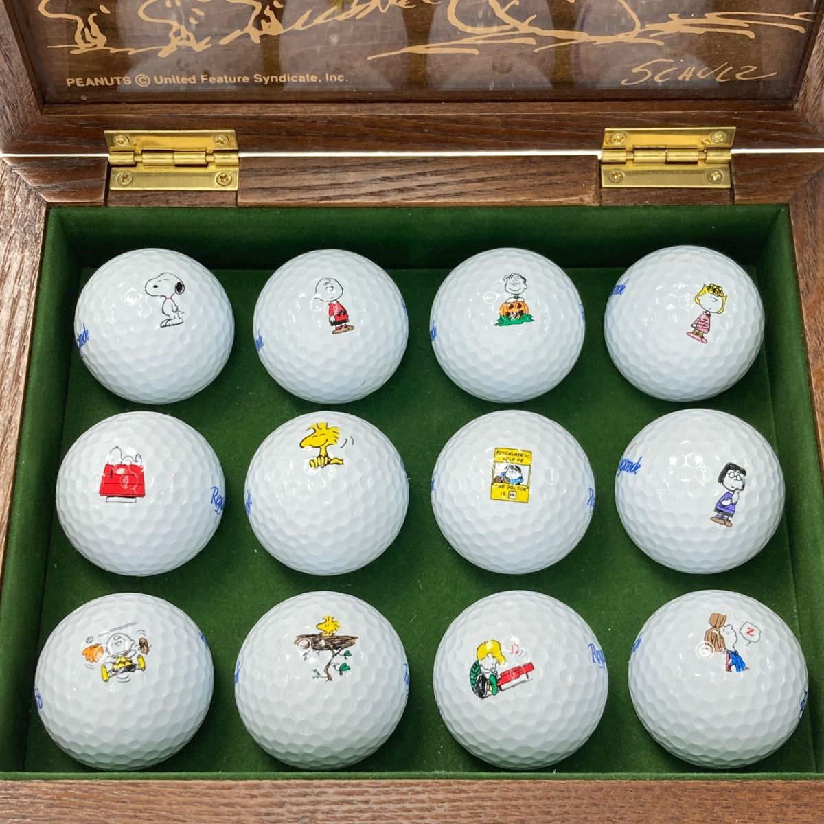 PRANUTS スヌーピー ゴルフボール 12個セット ヴィンテージ 木箱入り 