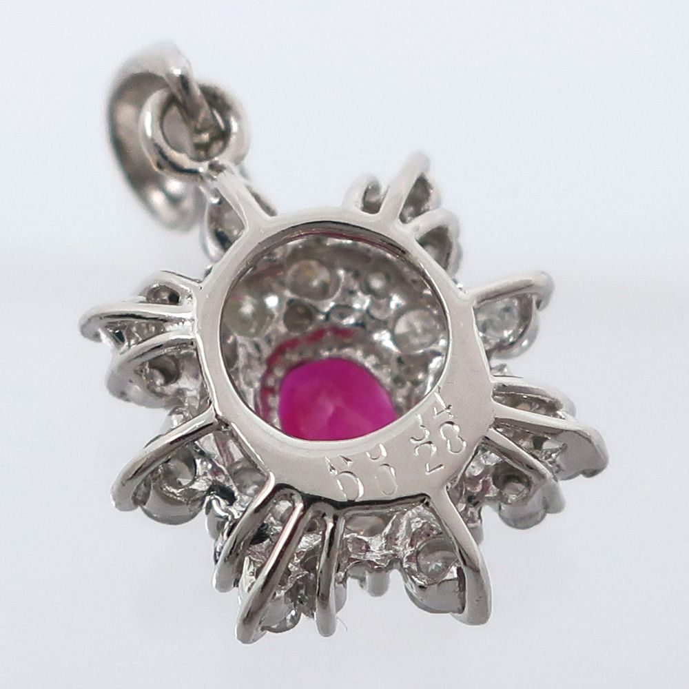 Pt900 プラチナ　ルビー　ペントップ　ダイヤモンド PT900 ルビー ダイヤモンドペンダントトップ Pt900 プラチナ ルビー