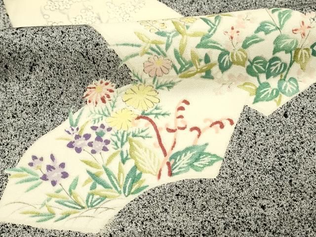 平和屋着物□上質な小紋 地紙花文 正絹 逸品 DAAV2685qp