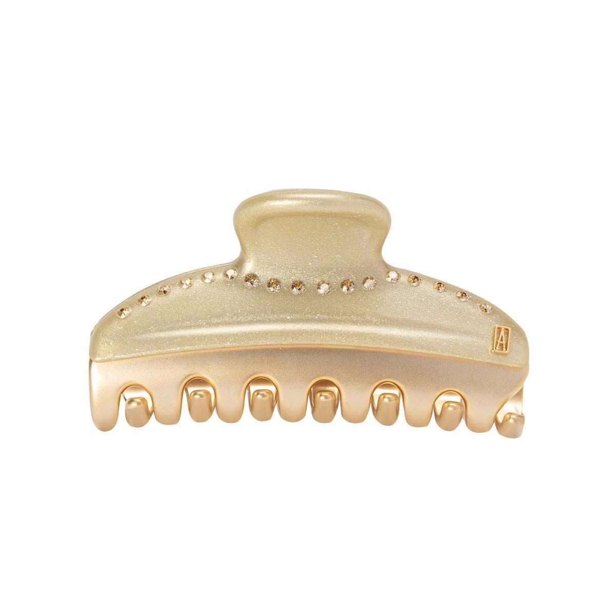 アレクサンドル ドゥ パリ ALEXANDRE DE PARIS クリップ ICCM 15571-03 PDO X3 PINCES VENDOME CLIP M 7.5CM ヴァンドーム Mサイズ スワロフスキークリスタル 髪留め レディース パールゴールド系