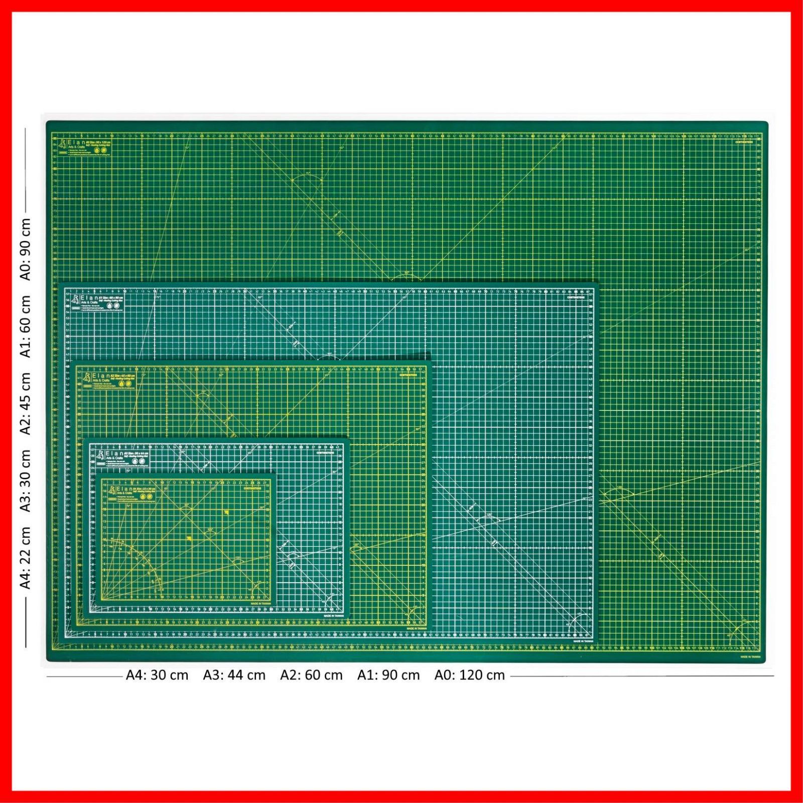 在庫処分】Elan カッターマット 手芸用品 両面仕様 A3 44 x 30cm 緑