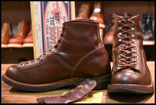 LONE WOLF BOOTS カーペンターブーツ　レースアップ　茶　8サイズ LONE WOLF BOOTS カーペンターブーツ レースアップ 茶 8サイズ