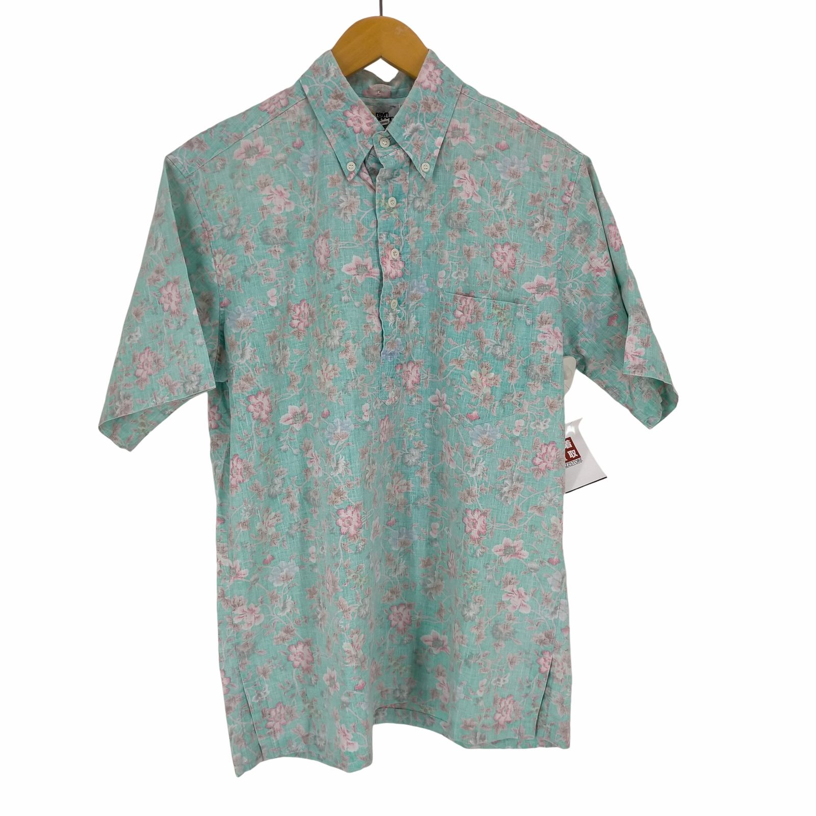 レインスプーナー Reyn Spooner 70-80s 金タグ 乳首無し スプーナークロス ハワイアンシャツ メンズ import：M 
