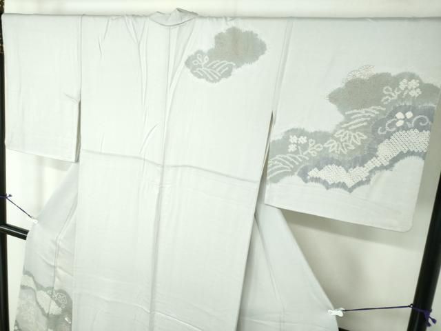 平和屋着物○中国三大刺繍 相良刺繍 訪問着 絞り 雲取り花