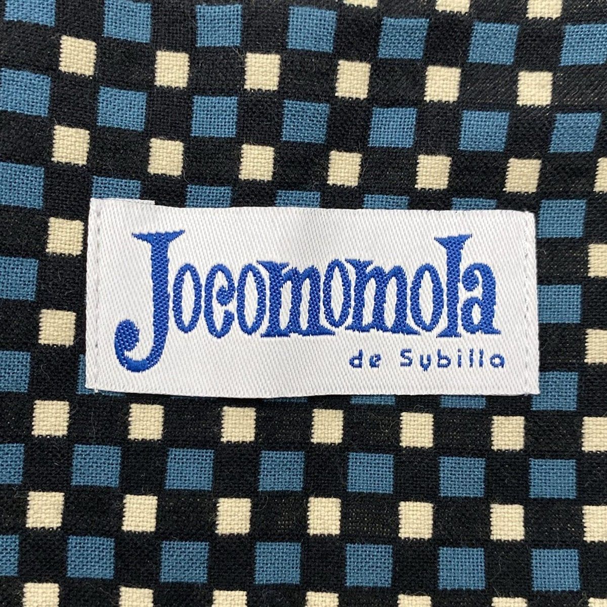 美品　ホコモモラ　カーキ　チェック柄　リバーシブル　ダブル　40sizeL Sybilla 二つ折り財布 刺繍 花 jocomomola ホコモモラ タリファ