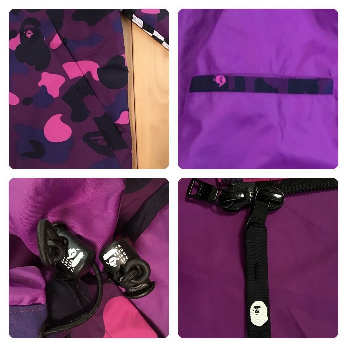Purple camo ナイロン ジャケット Mサイズ a bathing ape BAPE zip