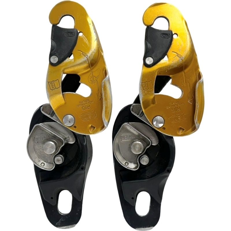 PETZL - PETZL ペツル RIG リグ セルフブレーキ下降器 2点セット 【中古】 32506R10 PETZL - PETZL ペツル RIG リグ セルフブレーキ下降器 2点セット
