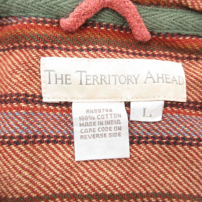 XL★古着 THE TERRITORY AHEAD 半袖 ハワイアン シャツ メンズ 葉 総柄 茶系他 ブラウン 24jun11 中古 アロハ トップス XL☆古着 THE TERRITORY AHEAD 半袖 Tシャツ メンズ ワンポイントロゴ