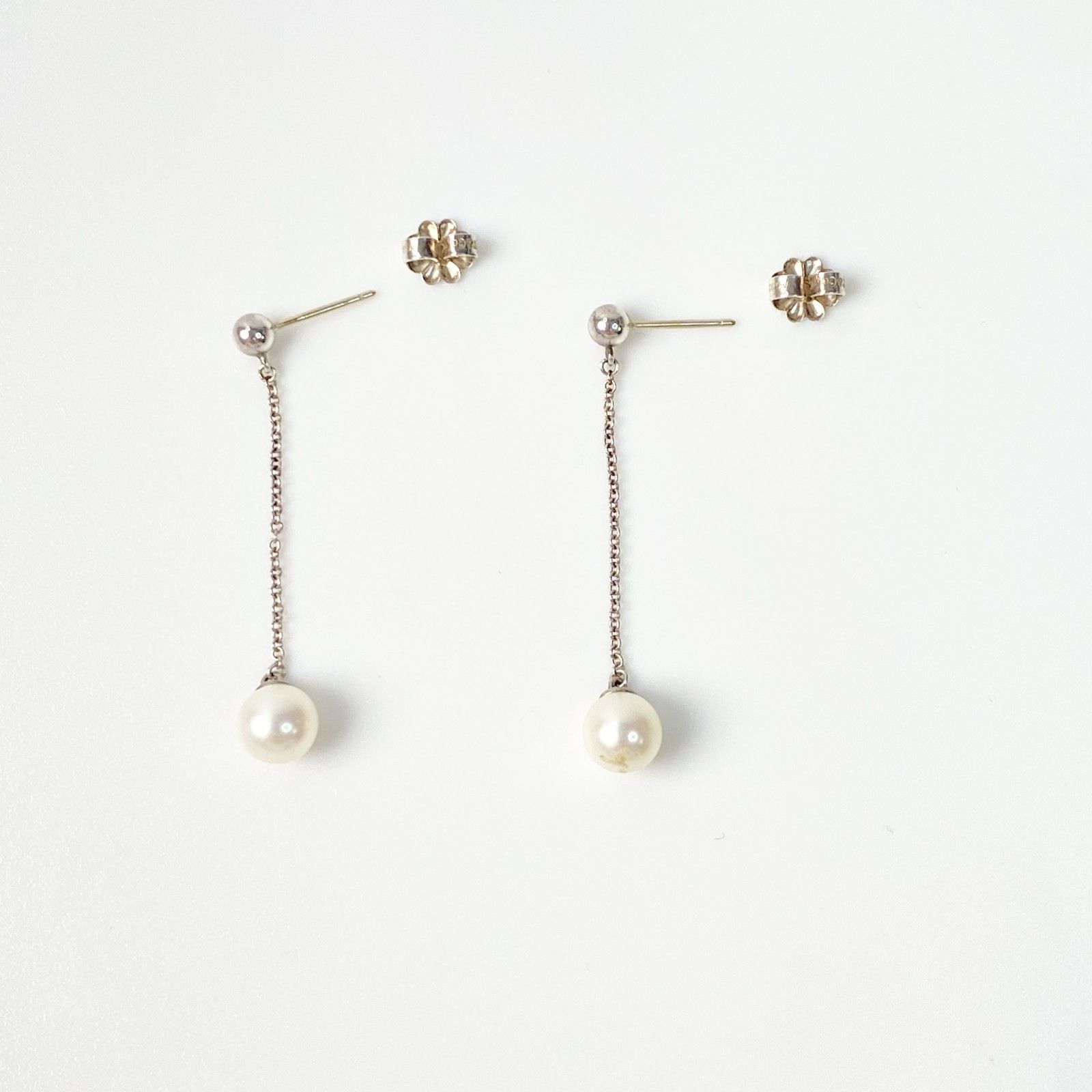 美品 ティファニー Tiffany パール ピアス SV925 TIFFANY&Co. ティファニー インフィニティ・パールピアス/Sv925