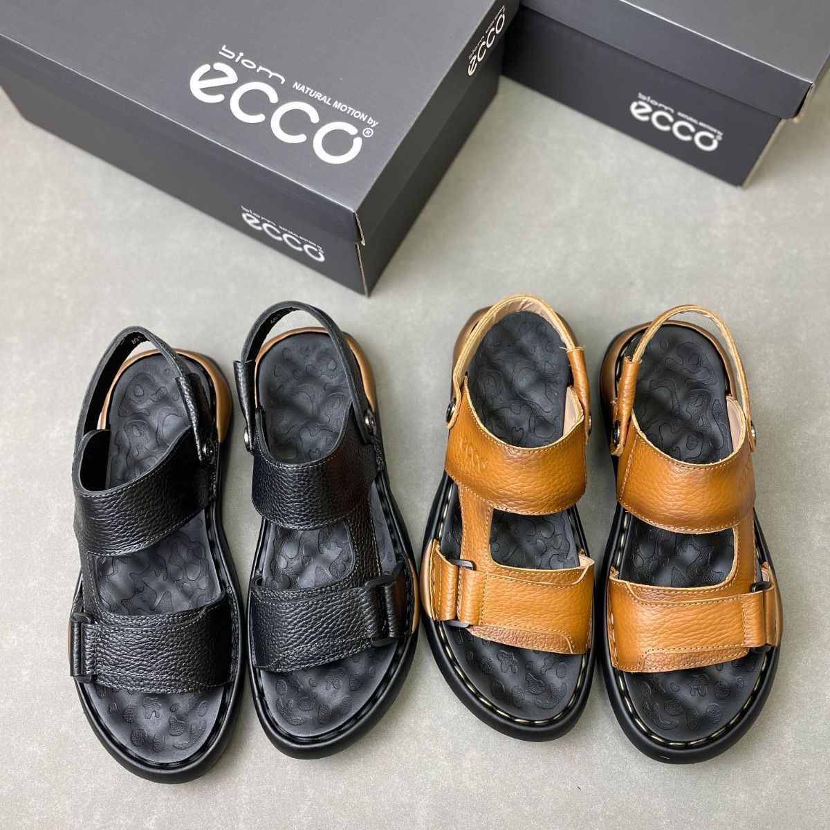 新品 エコーECCO レザーサンダル FlatSandal 24－27.5サンダル スポーツ レザー