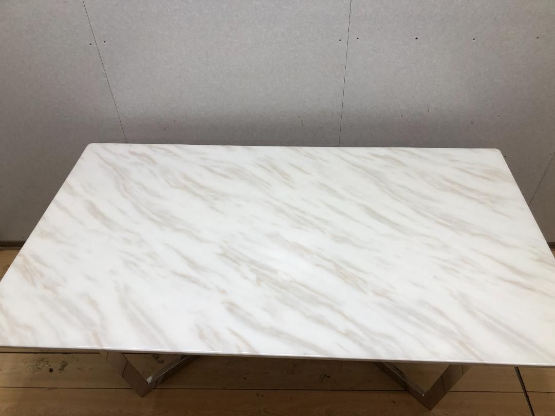 【送料無料】天然大理石 ダイニングテーブル ステンレス脚 高級感 250311 送料無料】天然大理石 ダイニングテーブル ステンレス脚 高級感