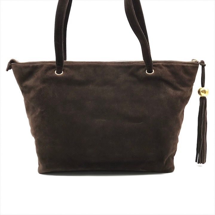 良品 CHANEL シャネル ターンロック スエード ココマーク トート