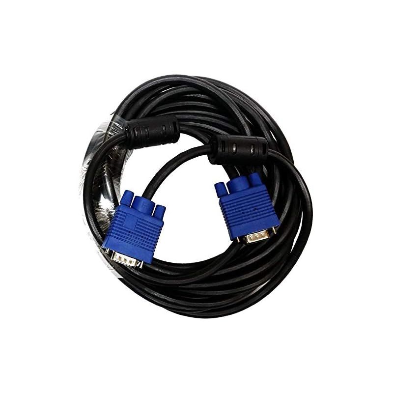 Parishop 解像度高VGA ケーブル 15ピン オス・オス 延長ケーブル VGA-VGA ディスプレイケーブル プロジェクター ディスプレイ ノイズに強いダブルコア付 (20M) 0