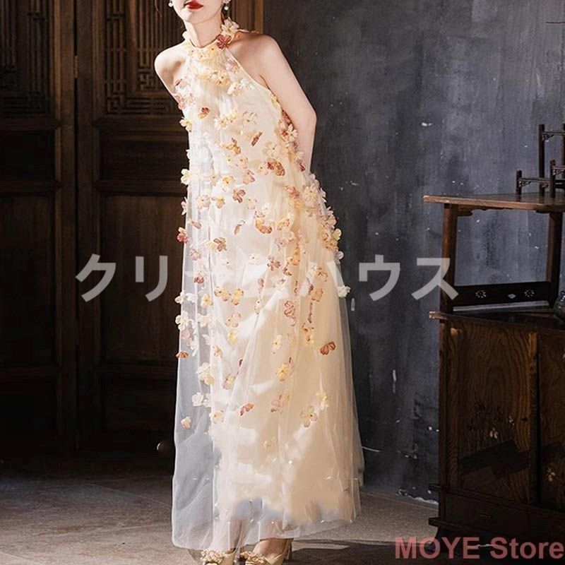 【新品未使用】极美品 ウェディングドレス ノースリーブ 新しい未使用 カラードレス ロングドレス ノースリーブ
