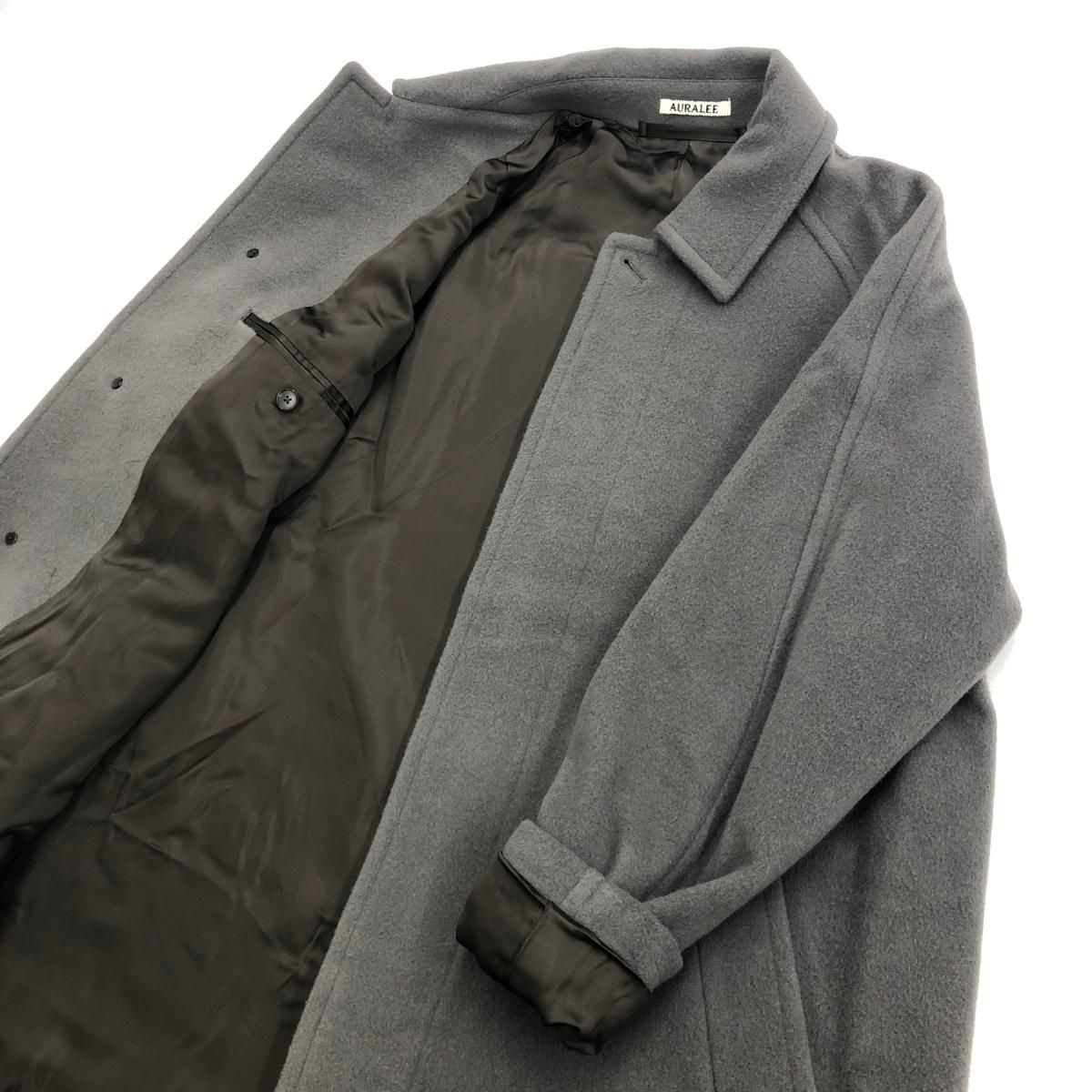 オーラリー　ウール　カシミヤ　ステンカラーコート　22aw オーラリー ウール カシミヤ ステンカラーコート 22aw グレイ auralee