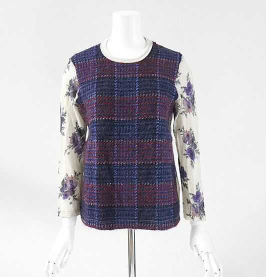 tricot COMME des GARCONS 17AW 花柄Vネックニット トリコ コムデギャルソン トリコスペシャルtricot COMME des GARCONS