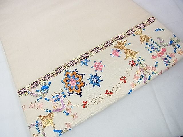 平和屋本店□極上 龍村平蔵製 本袋帯 千代の冠錦 金糸 逸品  