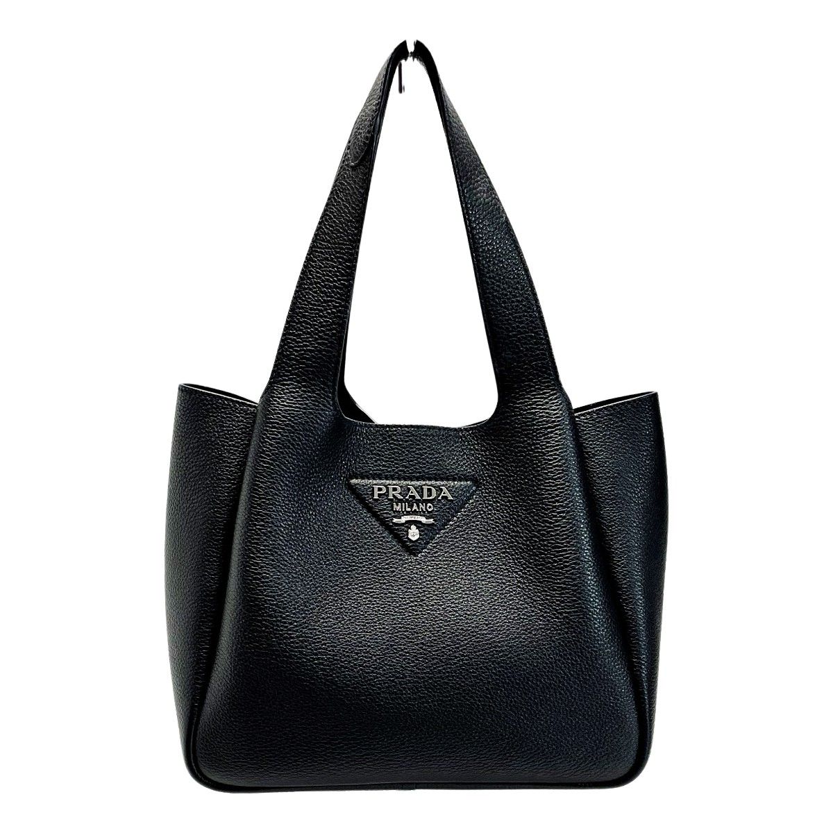 PRADA プラダ ミニトートバッグ 1BA349 ブラック トライアングル
