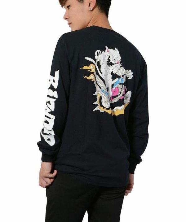 RIPNDIP リップンディップ ブラック メンズ 長袖 Tシャツ ロンT Mサイズ