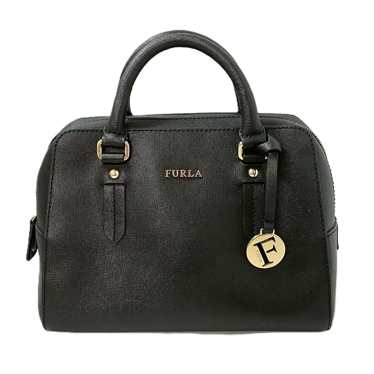 FURLA】エレナ ミニボストンバッグ レザー ブラック/黒 2Way
