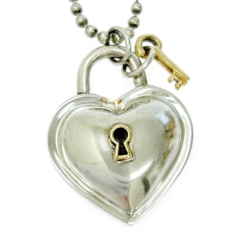 中古】TIFFANY&Co. ティファニー シルバー ゴールド ハート ロック 