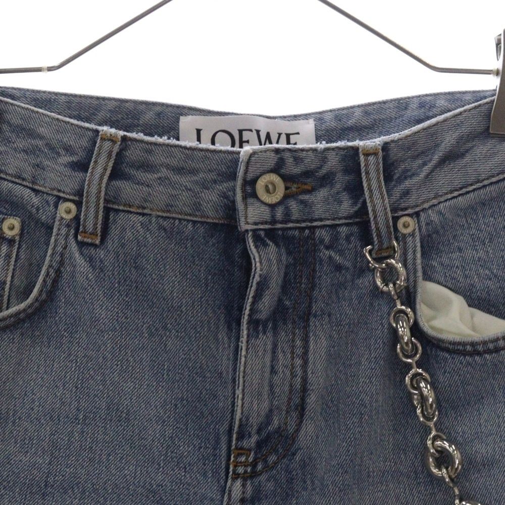 【24SS NEW】LOEWE_women / チェーン デニム ジーンズ / Blue 24SS NEW】LOEWE_women / チェーン デニム ジーンズ / Blue