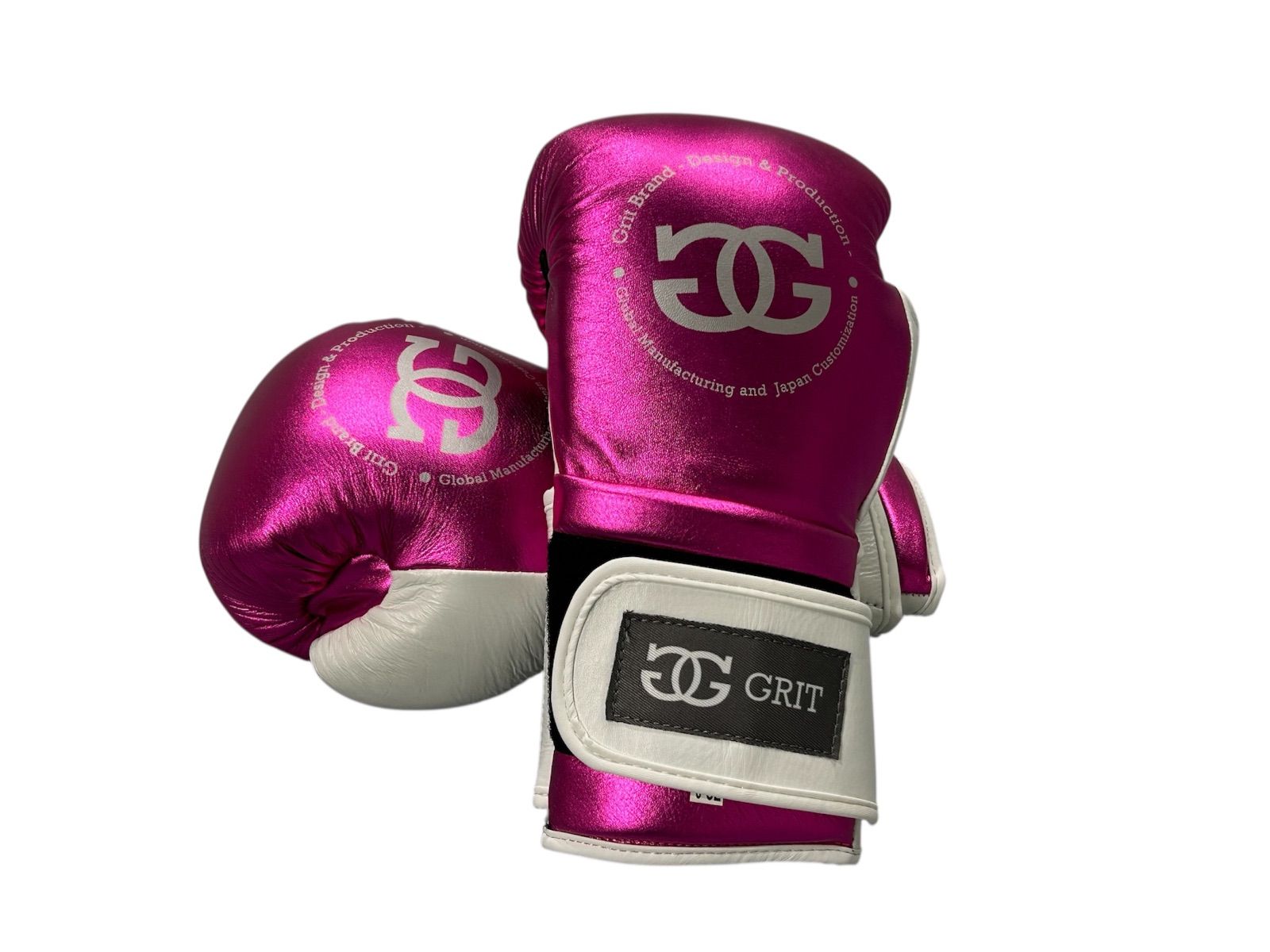 GRIT BOXING GLOVE METALLIC LEATHER PINK