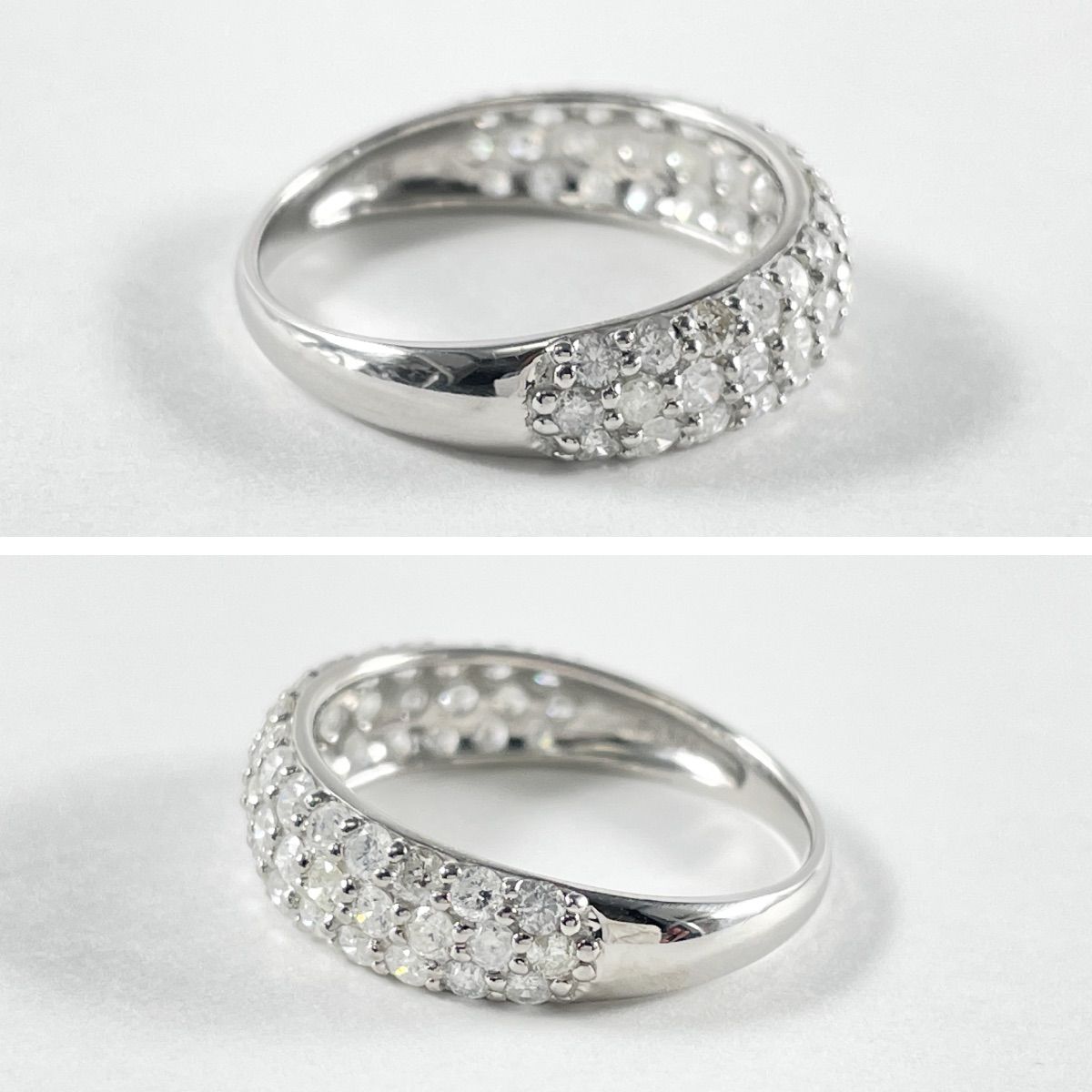 Pt900 天然ダイヤモンド 1.00ct パヴェリング - メルカリ