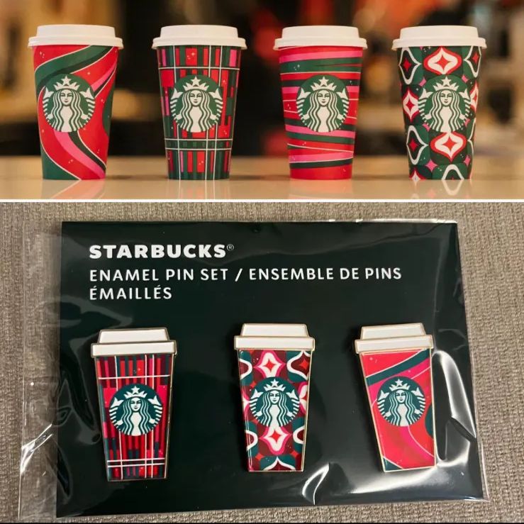 スターバックス(STARBUCKS)クリスマスピンバッジ - キッチン、食器