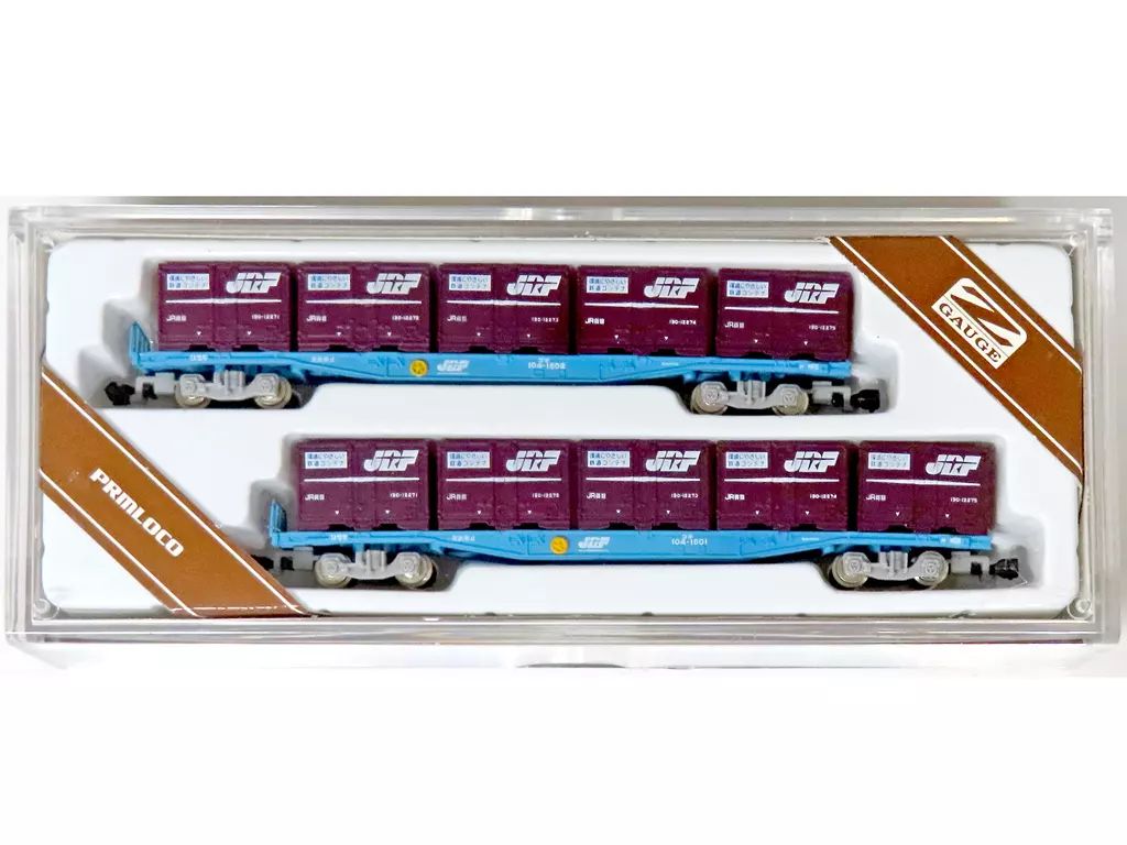 中古】鉄道模型 Zゲージ 1/220 コキ104 19D 5ケ積載(2両セット