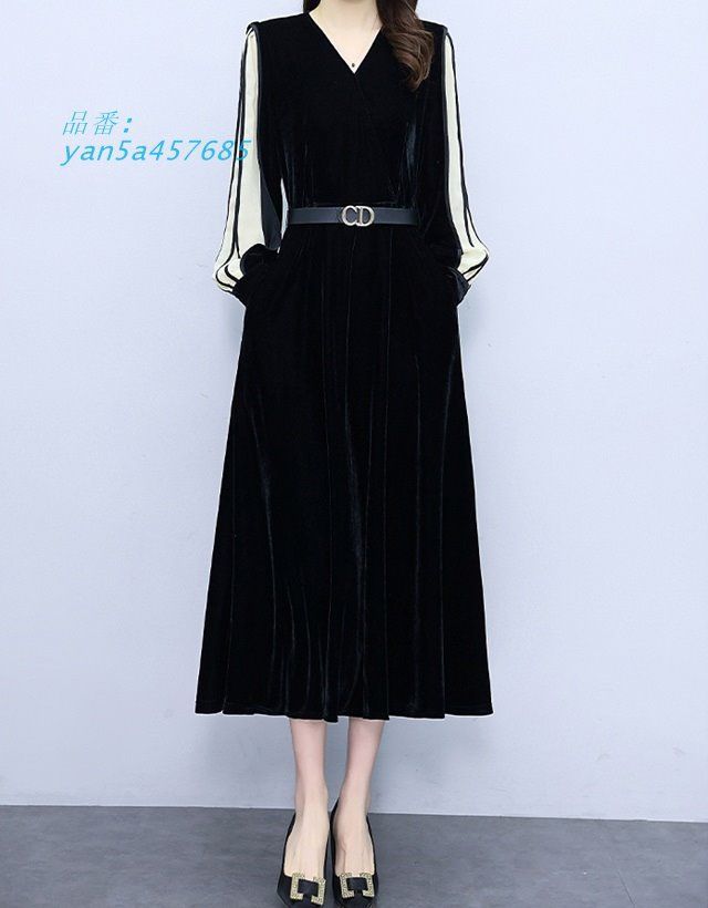 フォーマル ワンピース 卒業式 ワンピース 母 卒園式 卒業 ワンピース 謝恩会 ワンピース セレモニー ワンピース ママ 長袖 ロングワンピース パーティー yan5a457685