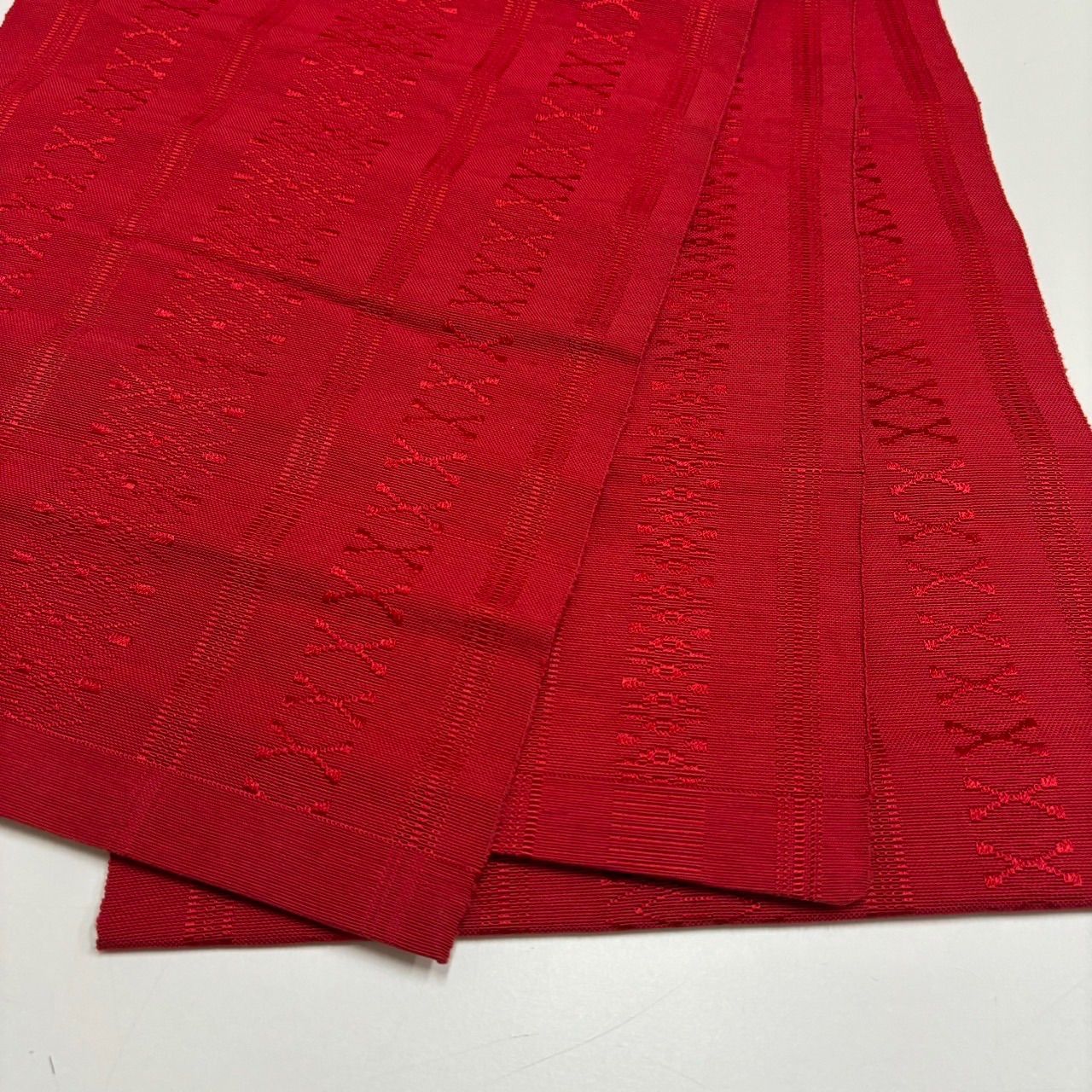 モンチャック　博多献上八寸名古屋帯 単衣/夏)博多帯 古代紗献上 老舗 森博多 謹製 五献上柄 紗 二口もじり