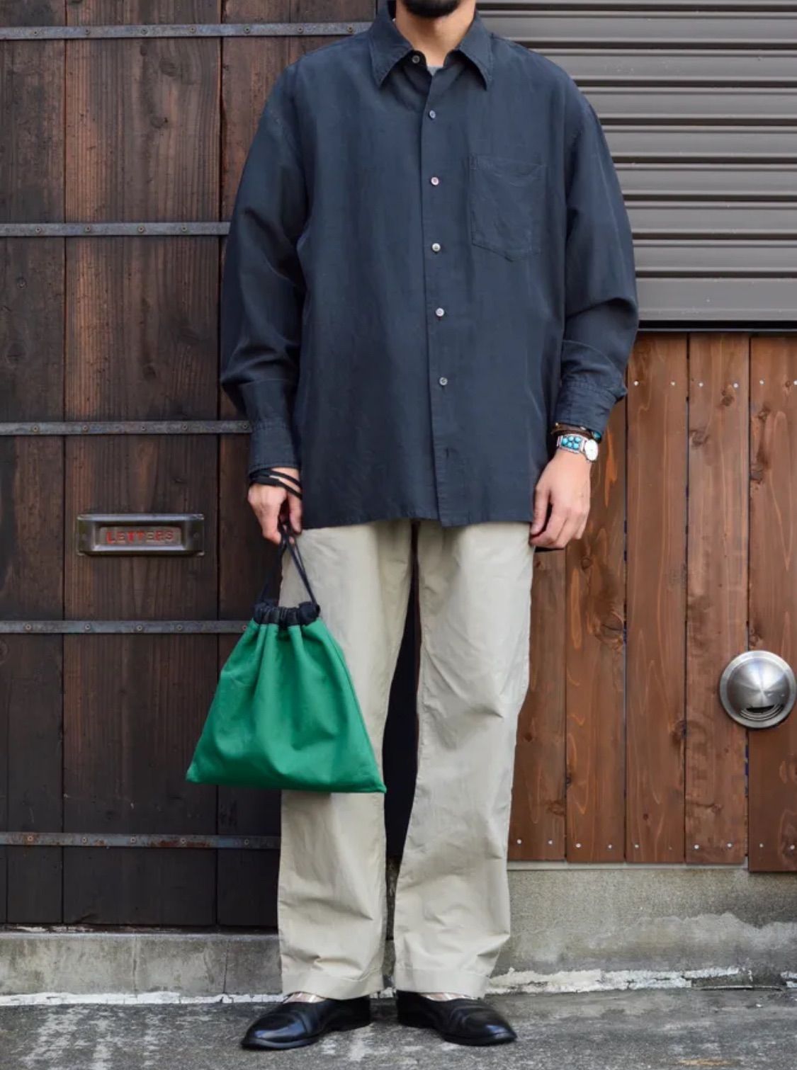 DELMONACO メンズパンプス27.5 DELMONACO leather pumps -black-