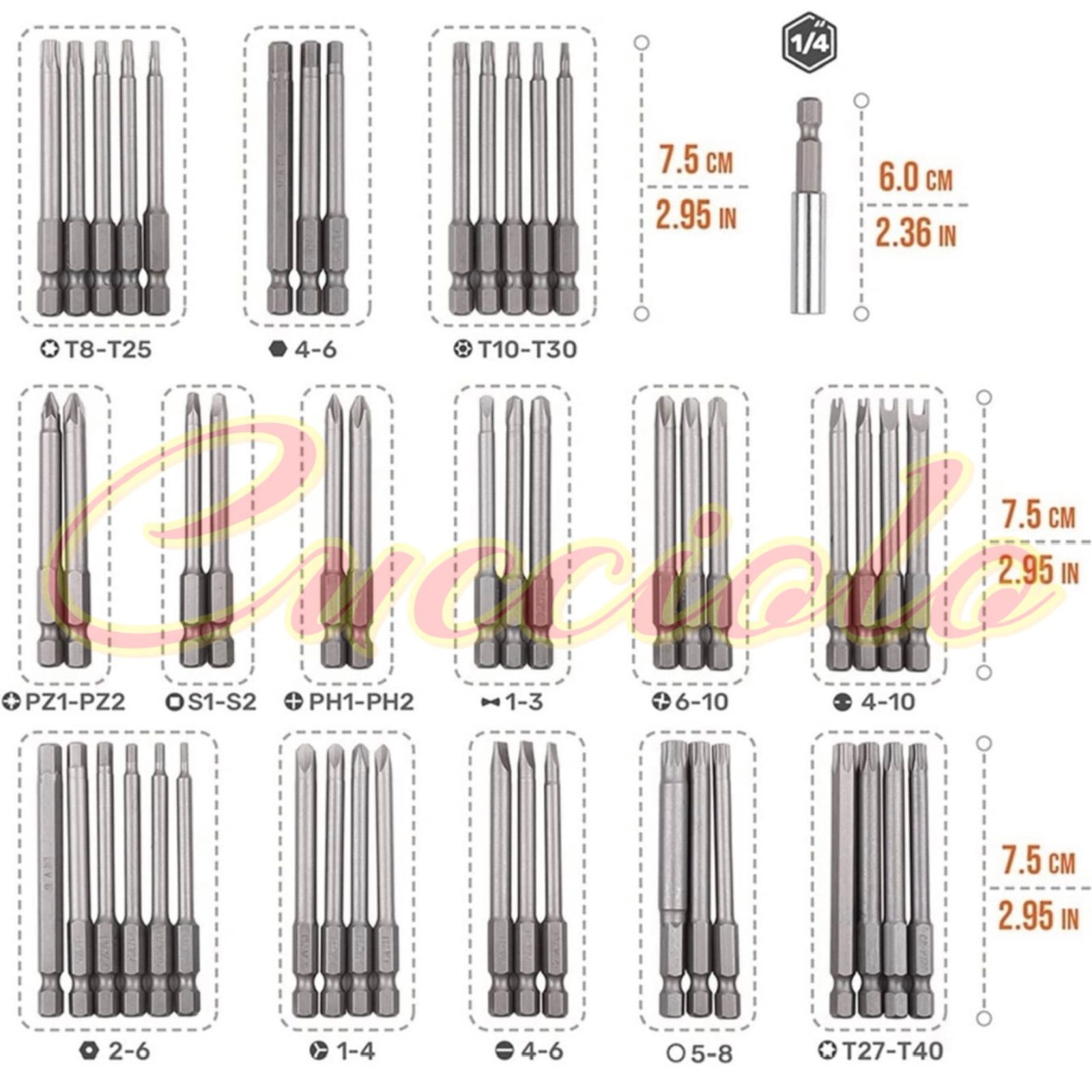 送料無料】50本セット インパクト ドライバー ビット ヘックスシャフト